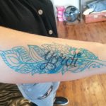cover up feather tattoo stencil
