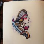 oldschool pirate tattoo